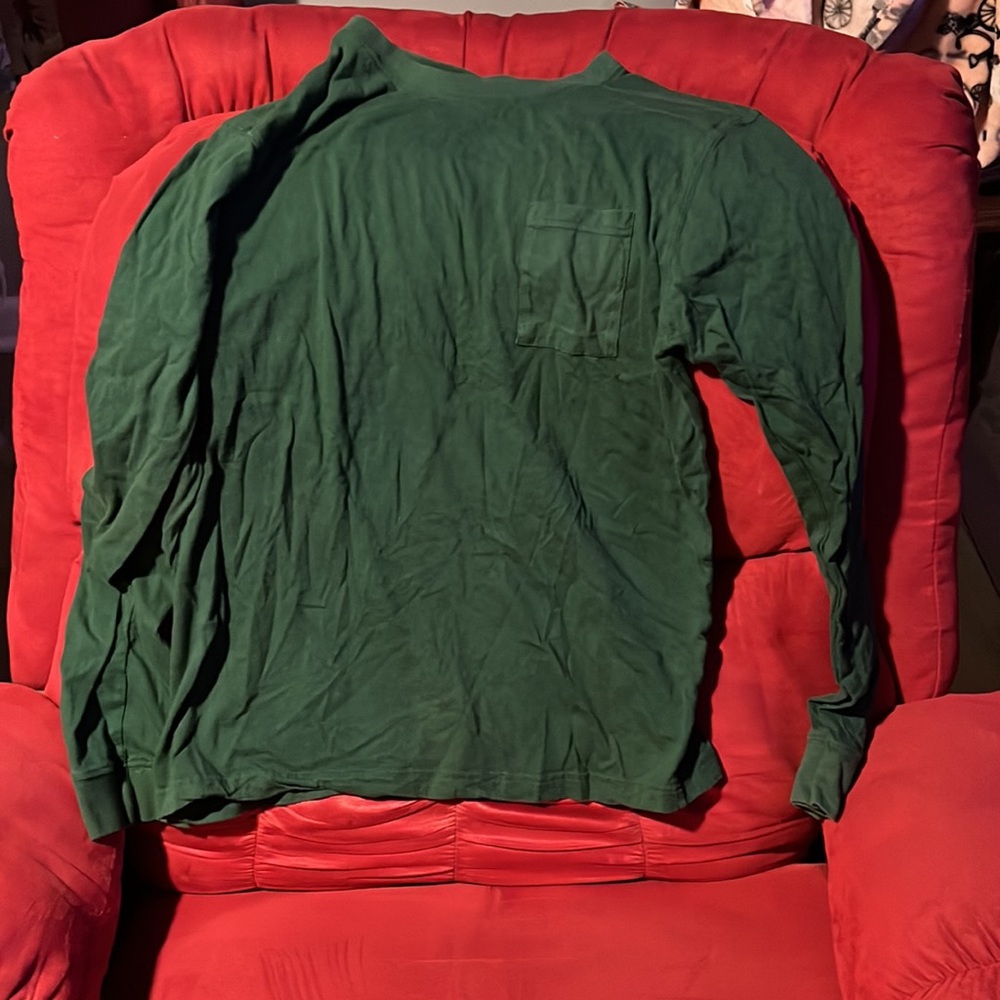 Embassy Clothing 2XL Forest green long sleeve T-shirt with pocket  100% cotton